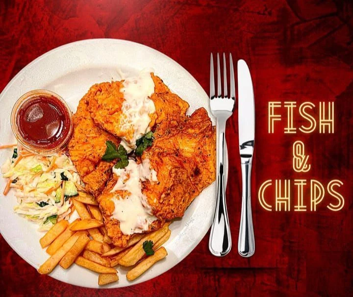 Fish and Chips - Classic cafe dish at Chatters Cafe Stony Plain